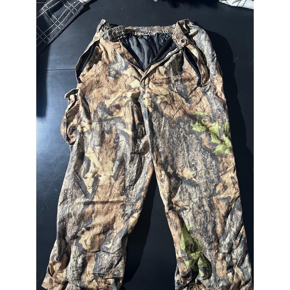 Vintage Ghost Camo Hunting Pants Mens Large Mesh Lined Cargo Tree Pattern